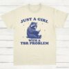 Just A Girl With A TBR Problem Bookish Raccoon Shirt Natural S 1 1