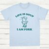 Life Is Soup I Am Fork Frog Vintage T Shirt Light Blue S 1 1