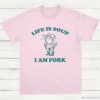 Life Is Soup I Am Fork Frog Vintage T Shirt Light Pink S 1 1