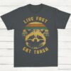 Live Fast Eat Trash Shirt Dark Heather Grey S 1 1